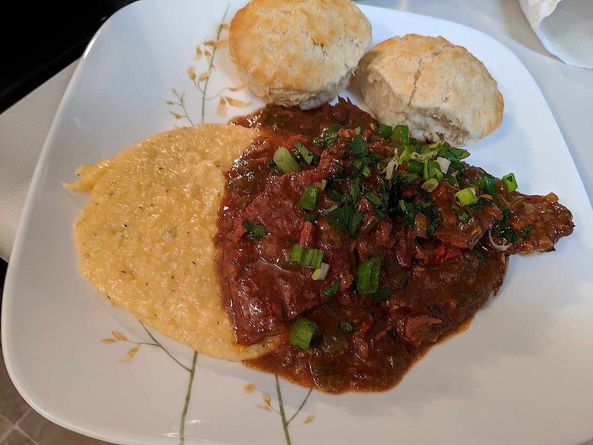 Emeril's Grillades with Stone-ground Grits